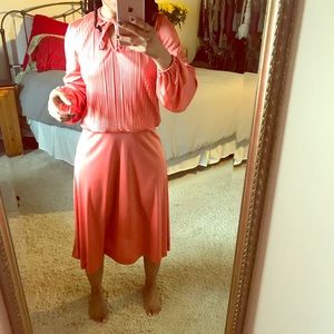 Vintage salmon color dress